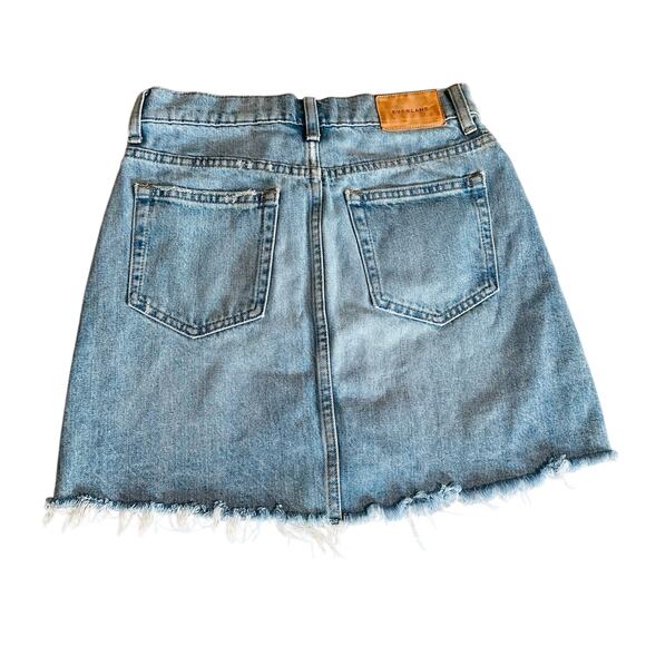 Everlane The Denim Reconstructed Skirt Blue 25 - Picture 5 of 10